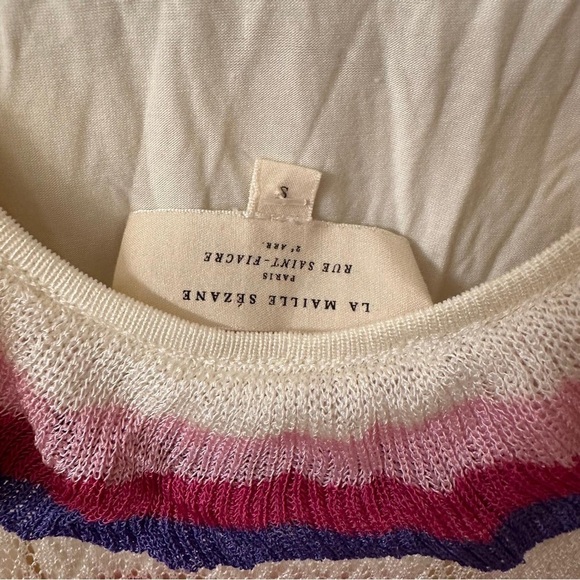 Sezane Robe Marla Ecru Multicolar Dress Size S - Picture 8 of 8